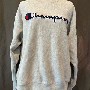 Champion Heather Gray Logo Sweatshirt